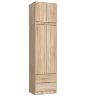Armadio AKORD S60 con sopralzo Sonoma Quercia 60 cm 2 ante 2 cassetti 60x51x234 cm