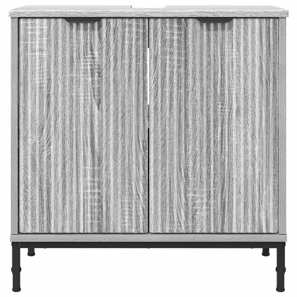 Armadio per Lavabo da Bagno Grigio Sonoma 60,5 x 33,5 x 61 cm 883420
