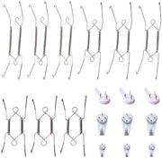 Haken per Parete per Piatti Decorativi - Acciaio Inossidabile - 9 pezzi - Ossigeno Antiossidante - Fissi con Kunststof - Sicuri e affidabili - 9 pezzi - Materiali: Acciaio Inossidabile