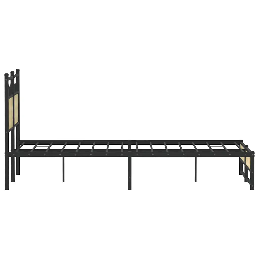 Letto matrimoniale | Letto per adulti | Giroletto senza Materasso Rovere Sonoma 120x190cm in Truciolato