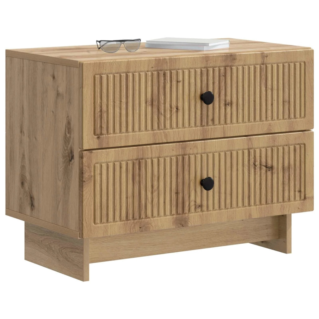 Comodino | Armadio da Notte | Mobiletto da notte Rovere Artigianale 62 x 34,5 x 47,5 cm