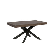 Tavolo allungabile 160/420x90 cm Volantis colore noce gambe antracite