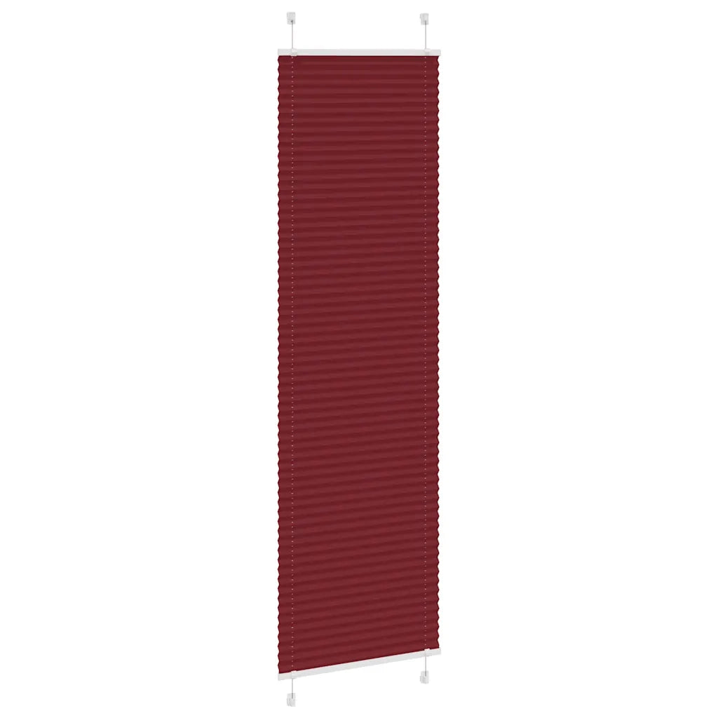 Tenda Plissettata Rosso Bordeaux 65x200 cm Larghezza Tessuto 4015255