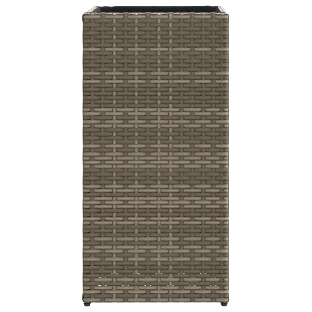 vidaXL Fioriere da Giardino 2 pz Grigie 30x30x60 cm in Polyrattan