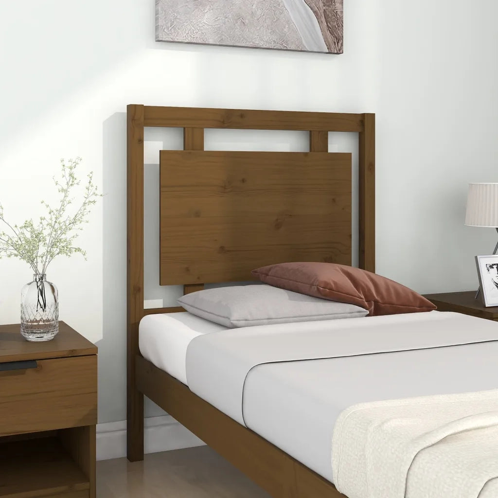 Testiera per Letto ambra 80,5x4x100cm in Legno Massello di Pino 817918