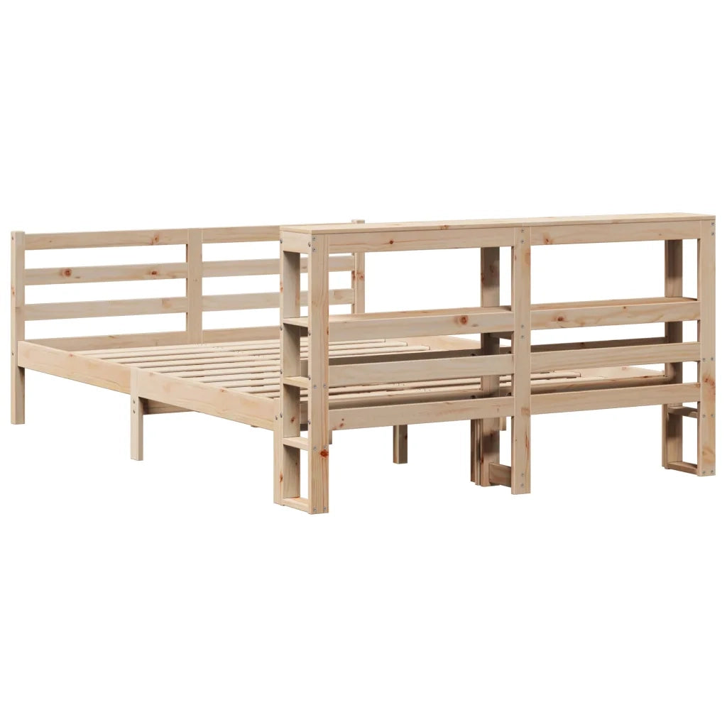 Letto senza Materasso 140x190 cm in Legno Massello di Pino