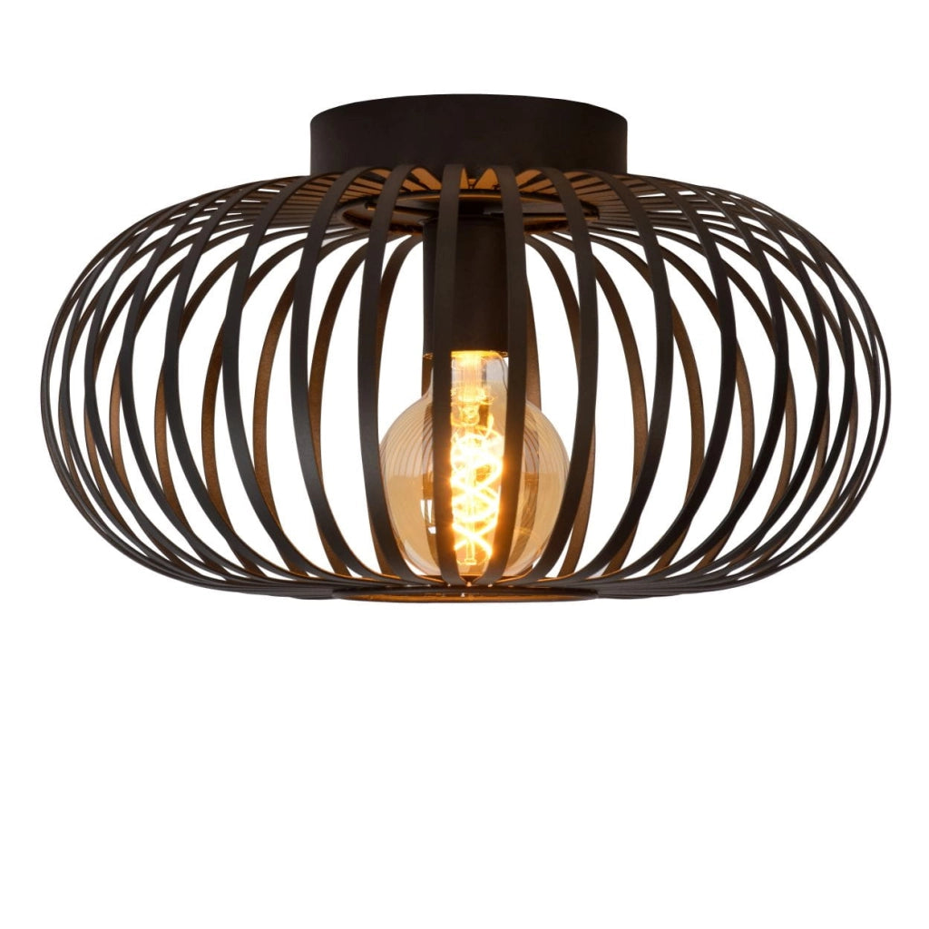 Lucide Manuela plafoniera nera metallo 40cm E27 60W