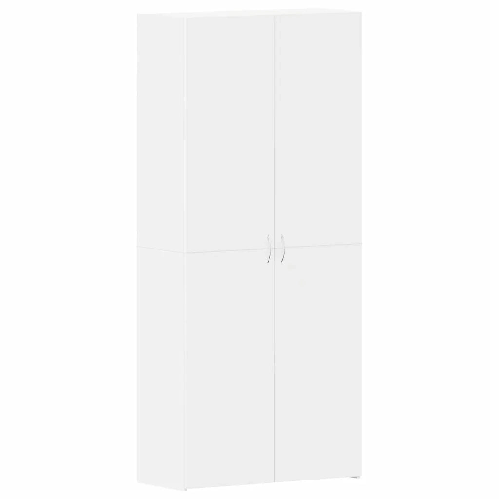 Mobile per scarpe-Scarpiera Bianco 80 x 35.5 x 180 cm Legno multistrato
