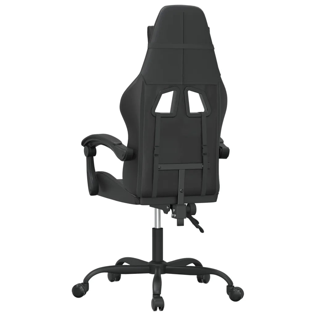 Sedia da Gaming | Sedia da e-sports Girevole Nera in Similpelle