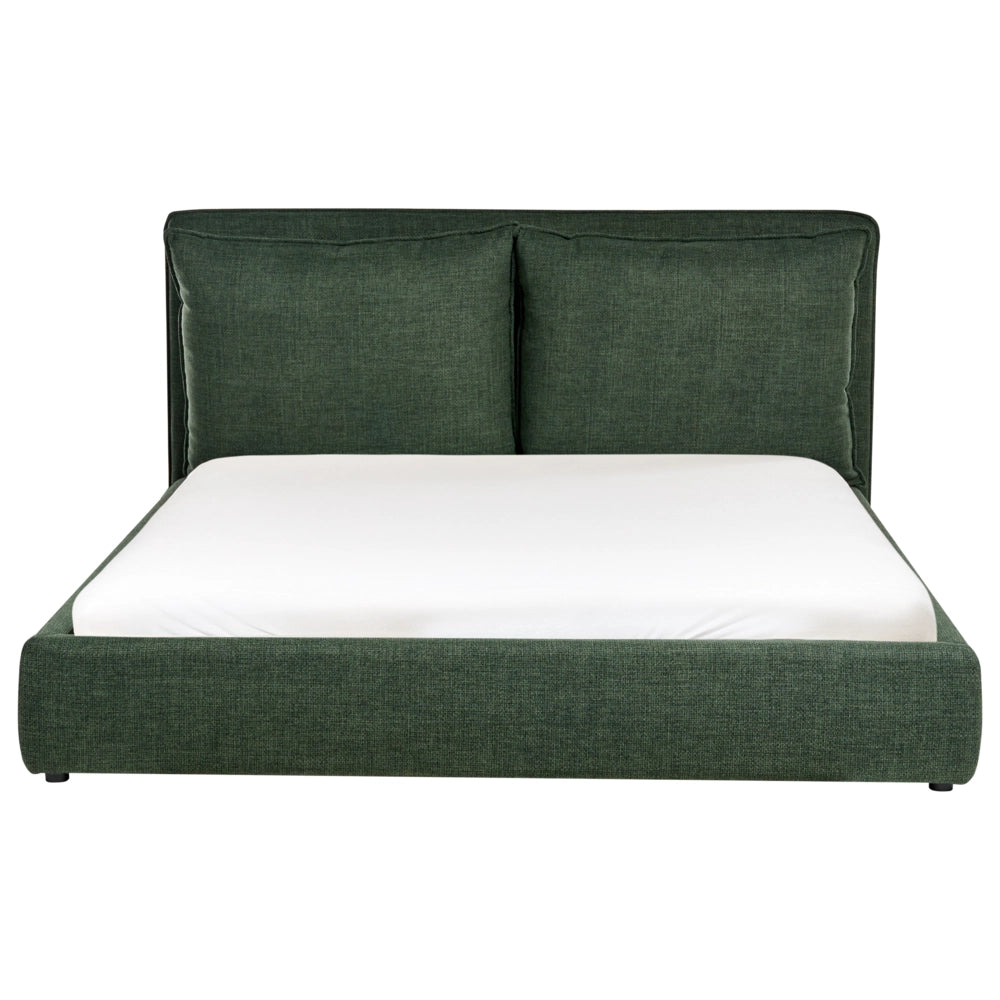 Letto matrimoniale ad acqua tessuto verde scuro 160 x 200 cm camera da letto moderna