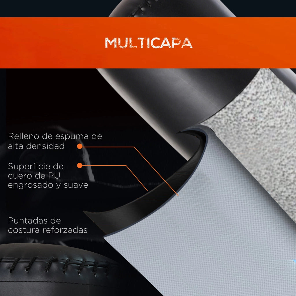 Sacco da boxe per adulti regolabile in altezza ¨C zephmum ¨C 170 cm, 3 livelli, base nera