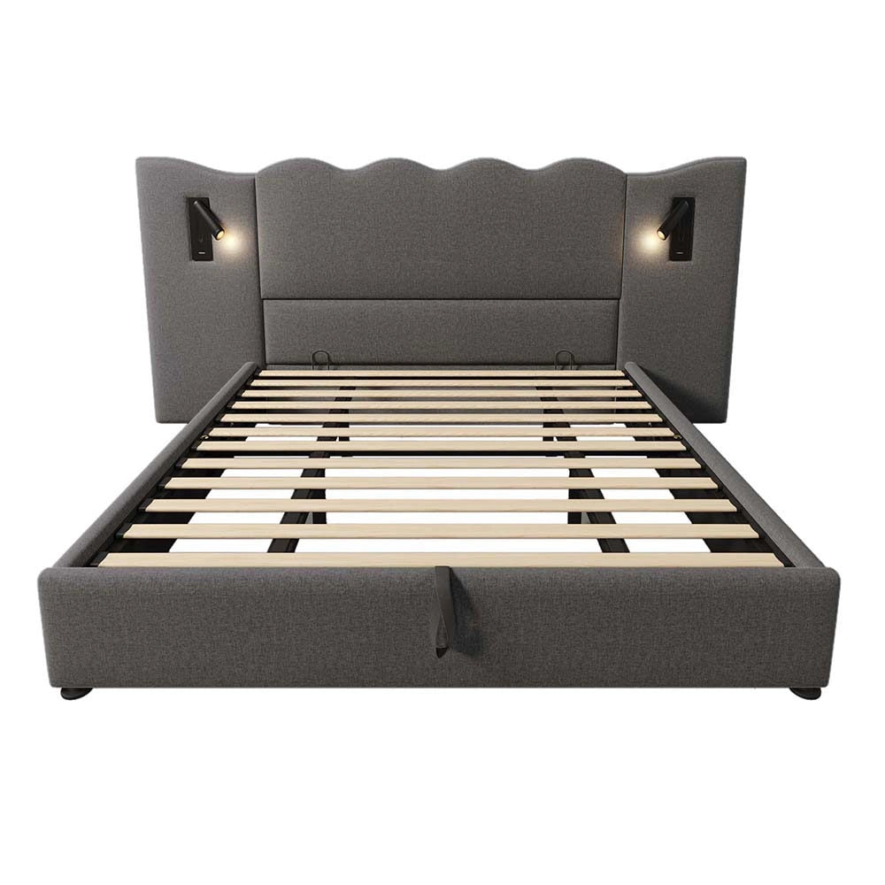 Lit matrimoniale 180x200 cm - Xylo - Con luce lettura USB Type-C