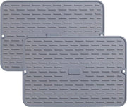 Set di 2 Mattonelle di Silicone per Asciugatura Piatti Resistenti al Calore con Trivet e Mattonella per Draining per Contachino e Contenitore da Cucina