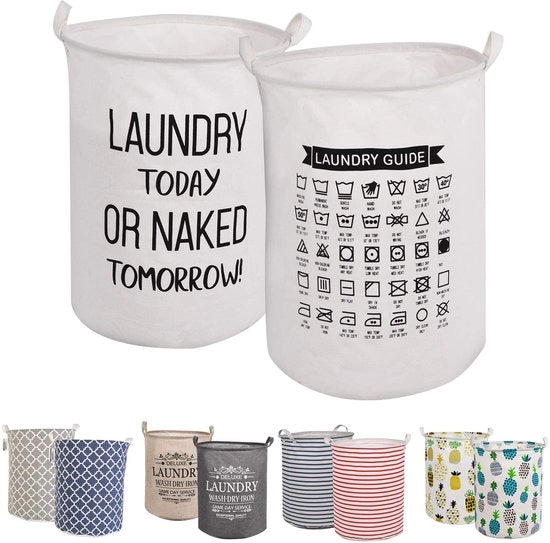 Set di 2 asciugamani pieghevoli da bucato - 17,7" - 2 pezzi - asciugamani per bucato - 45 x 35 cm (bianco, spessore medio)