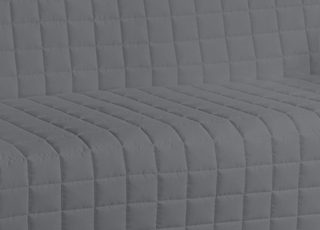 Copridivano Antimacchia Trapuntato in Tinta Unita - 3 Posti - Antracite