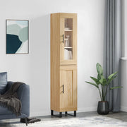 Credenza-Buffet-Armadio da cucina Rovere Sonoma 34,5x34x180 cm in Legno Multistrato 915992