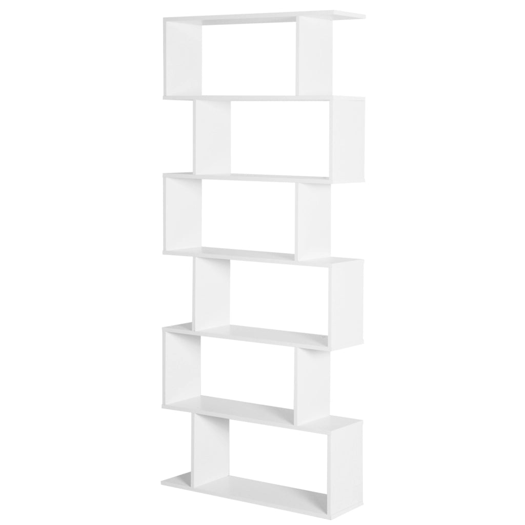 Libreria Moderna con 6 Ripiani ¨C zephmum ¨C Bianco 80x23x192 cm
