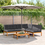 Set Divani Pallet Giardino 4pz Cuscini Legno Massello Acacia