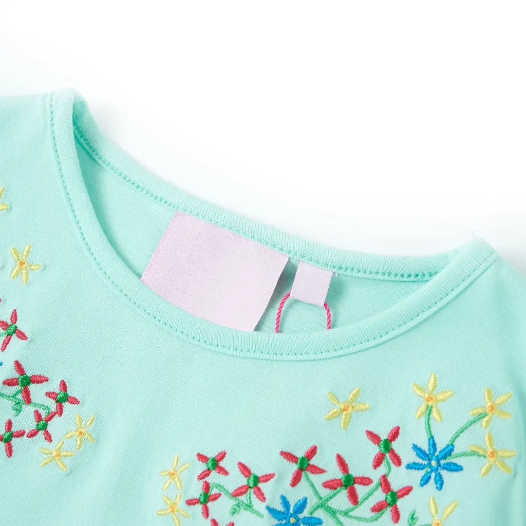 Maglietta da Bambina Acqua Chiaro 128 11337