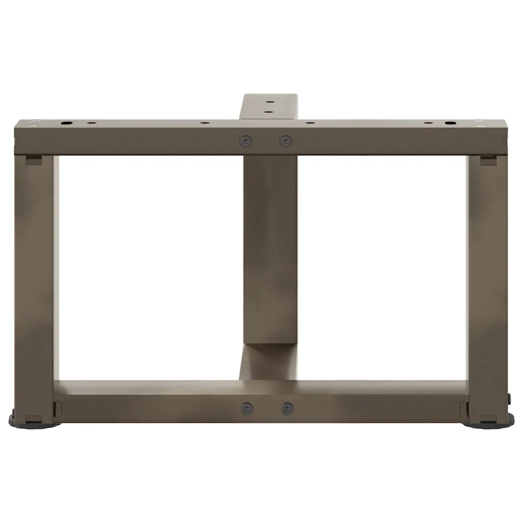 Gambe per Tavolino da Caffè a Forma di T 2 pz Nere 40x25x(30-31) cm Acciaio 4013007