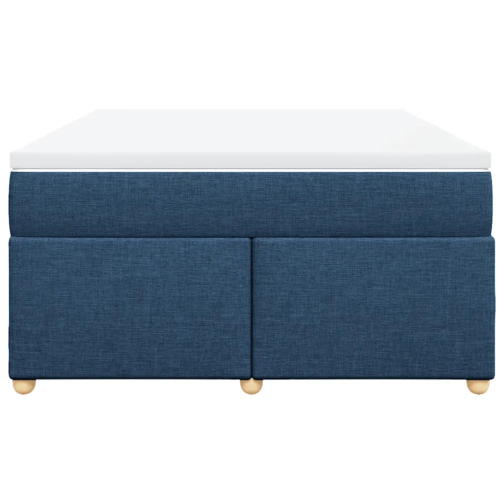 Giroletto a Molle con Materasso Blu 140x190 cm in Tessuto
