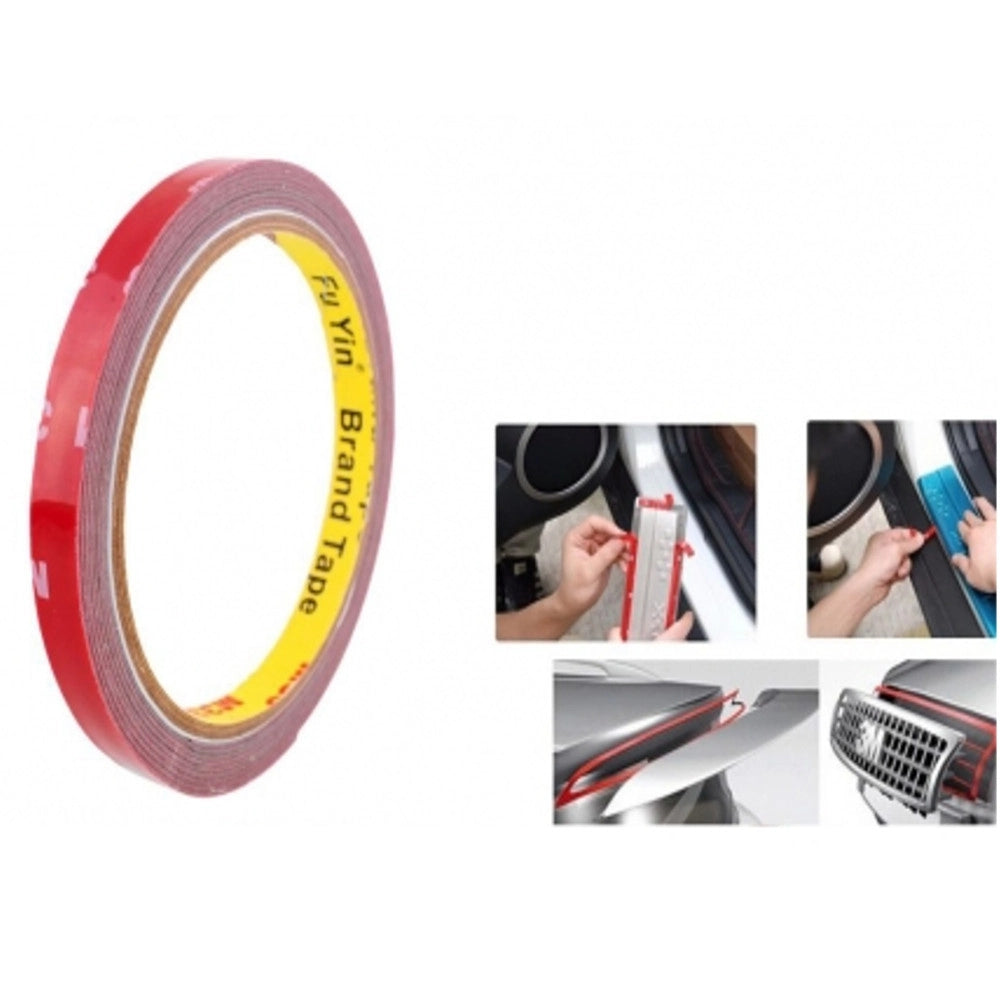 Trade Shop - Nastro Biadesivo 3mtx6mm Schiuma Acrilica Professionale Impermeabile Resistente -
