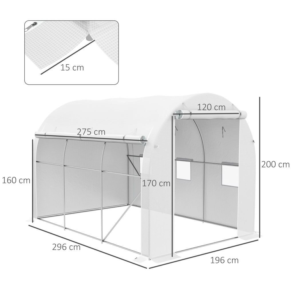 Serra da giardino 6 m2 ¨C zephmum ¨C Bianco 300x200 cm