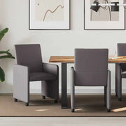 Sedie da Pranzo con Ruote 2 pcs Grigio 57 x 66 x 94 cm 42017819