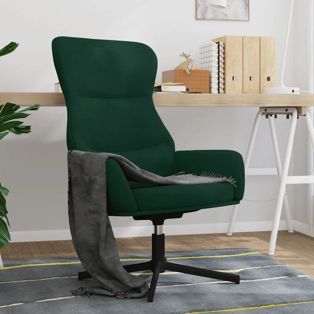 Sedia Relax Verde Scuro in Velluto