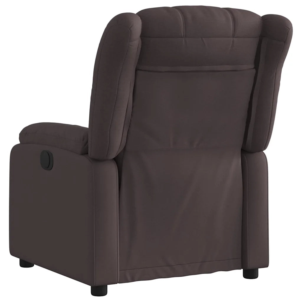 Divano Sedia-Poltrona Reclinabile Marrone Scuro in Tessuto 566980