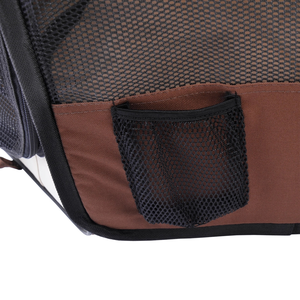 Recinto pieghevole per animali domestici ¨C zephmum ¨C ? 90x41 cm marrone beige