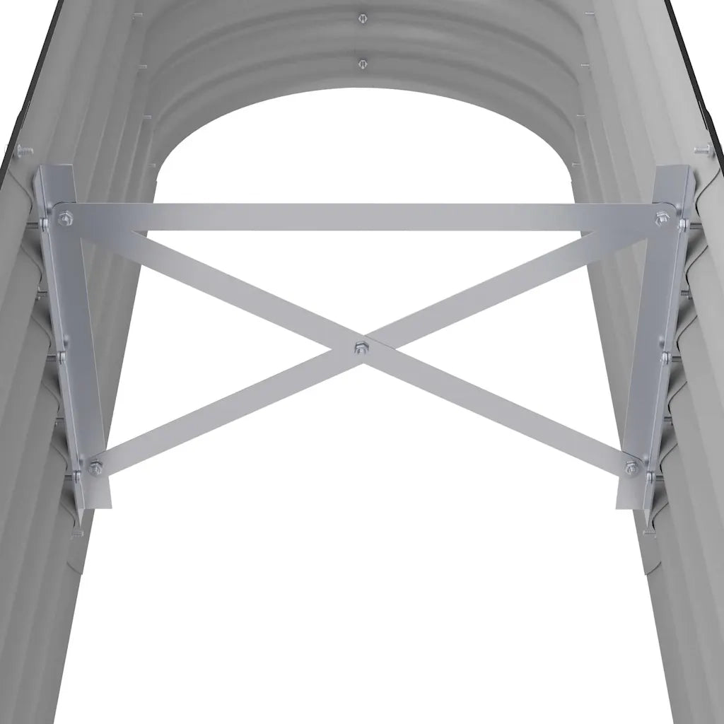 Letto da Giardino in Acciaio Zincato 114x40x36 cm Antracite 318866