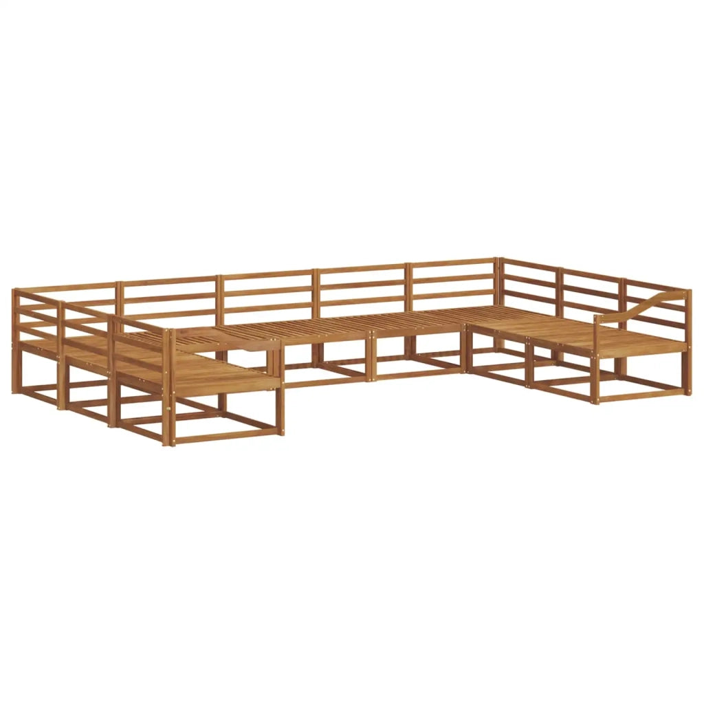 Set di divani da esterno 9 pcs Naturale