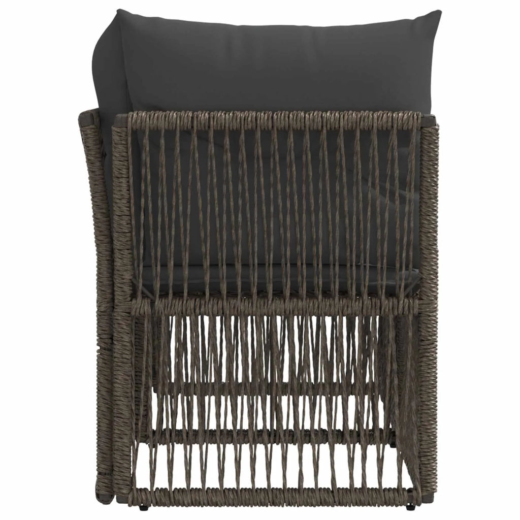 Divano da giardino 2-Numero di posti Grigio polyrattan 42026696