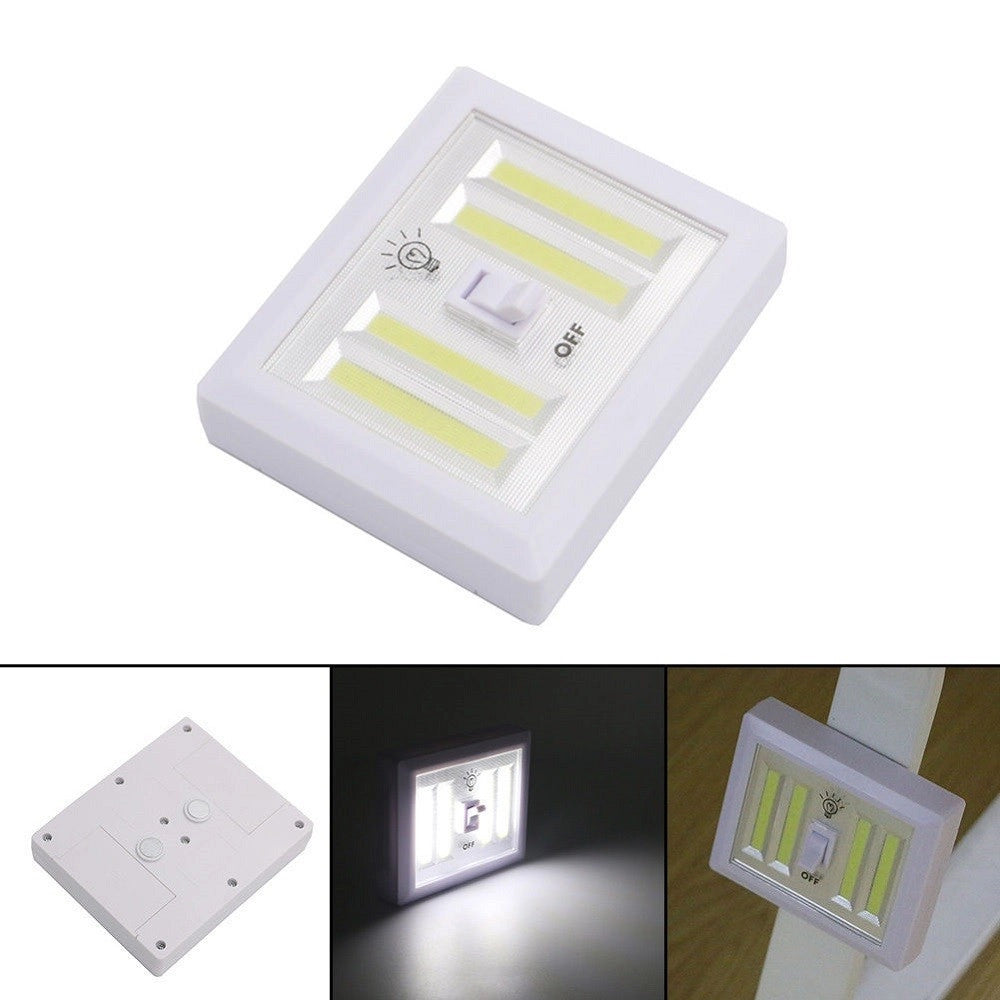 Trade Shop - Punto Luce Led Con Interruttore Cob 3w Faretto Lampada Da Muro Per Armadio -