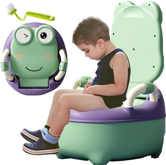 Trattore per il bagno per bambini con cuscino impermeabile - Occhiali per il bagno per bambini - Potta stabile per neonati - Progettazione adatta ai bambini - Pulizia facile - Sicuro e comodo - Potta per il bagno