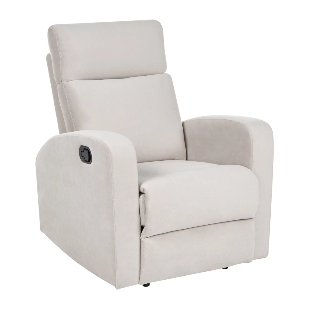 Set divano reclinabile manuale rivestito in velluto beige divano a 2 posti con poltrona design moderno funzione relax