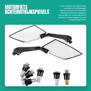 Specchio di retrovisore ultrabuono per motocicletta - materiale in fibra di carbonio - chiusura con vite regolabile - resistente allo shock - materiale duraturo.