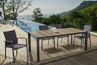 Tavolo da Giardino 198x100x74 cm in Alluminio Elias Antracite