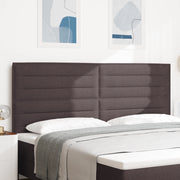 Testata LED Design Linee Marrone Scuro 100 cm Tessuto
