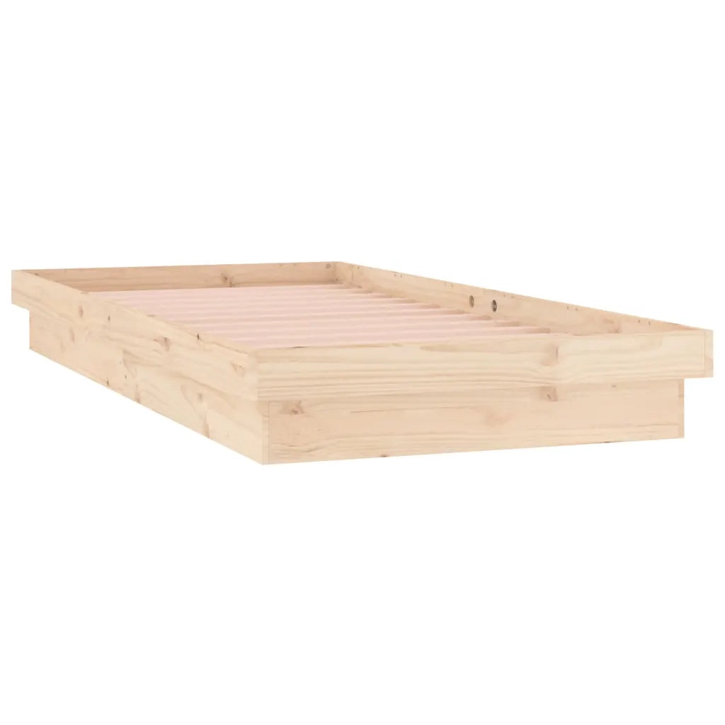 Giroletto con LED-Struttura Letto 75x190 cm Small Single in Legno Massello 779619