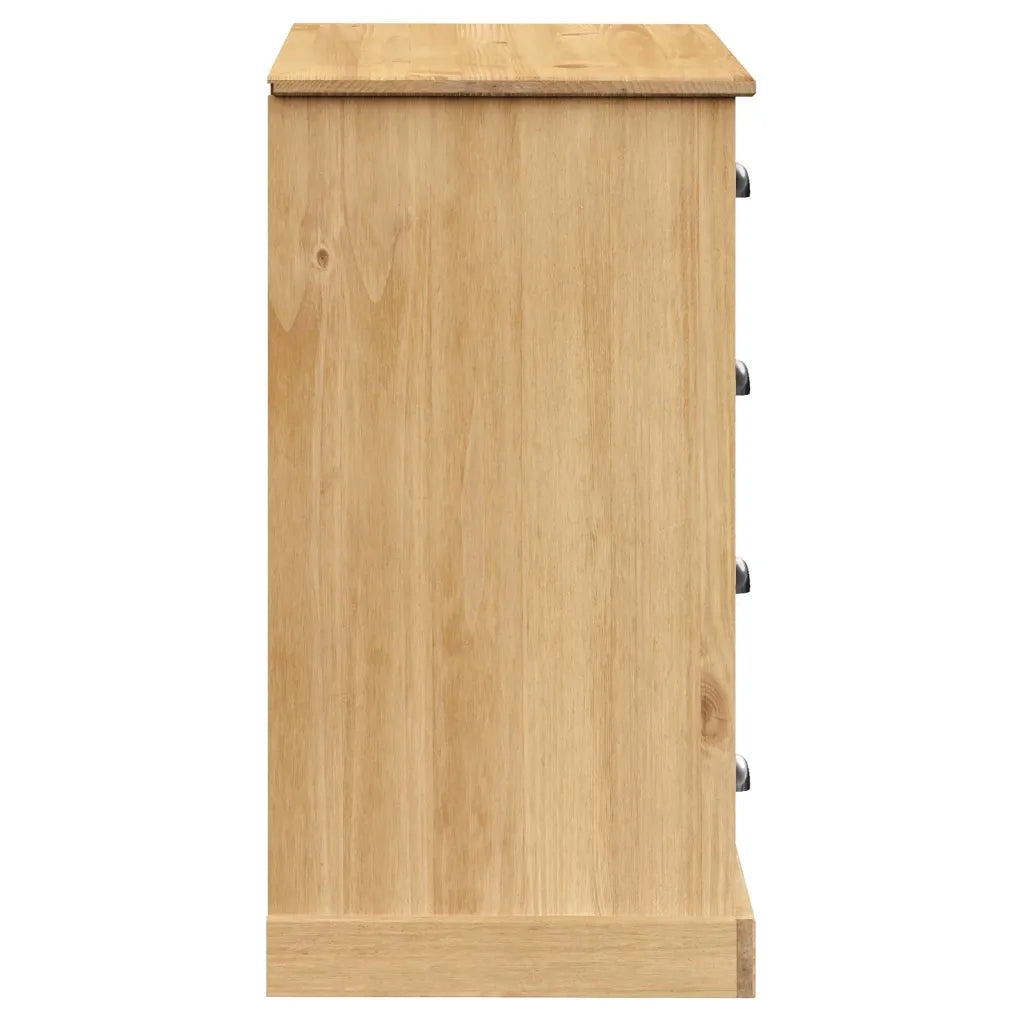 Credenza | Madia | Buffet da pranzo | Armadio da pranzo con Cassetti VIGO 113x40x75 cm Legno Massello di Pino