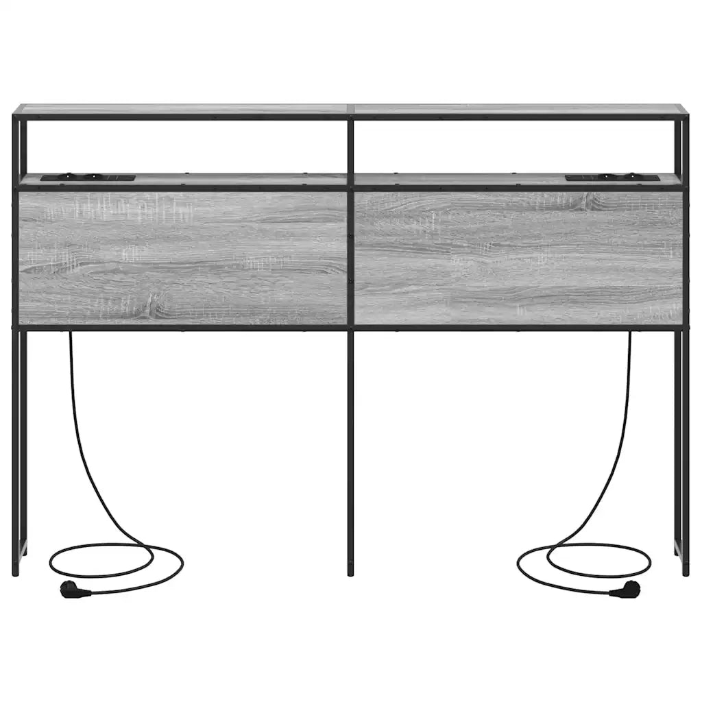 vidaXL Testata contenitore Grigio sonoma 140 cm Legno multistrato