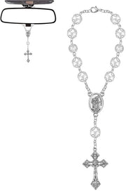 Collana di Rosa per Specchi - Alta Qualità - Uomo - Donna - Collana di Rosa per Specchi - Amuleto di Buona Fortuna - Nero Elegante - Catena di Preghiera