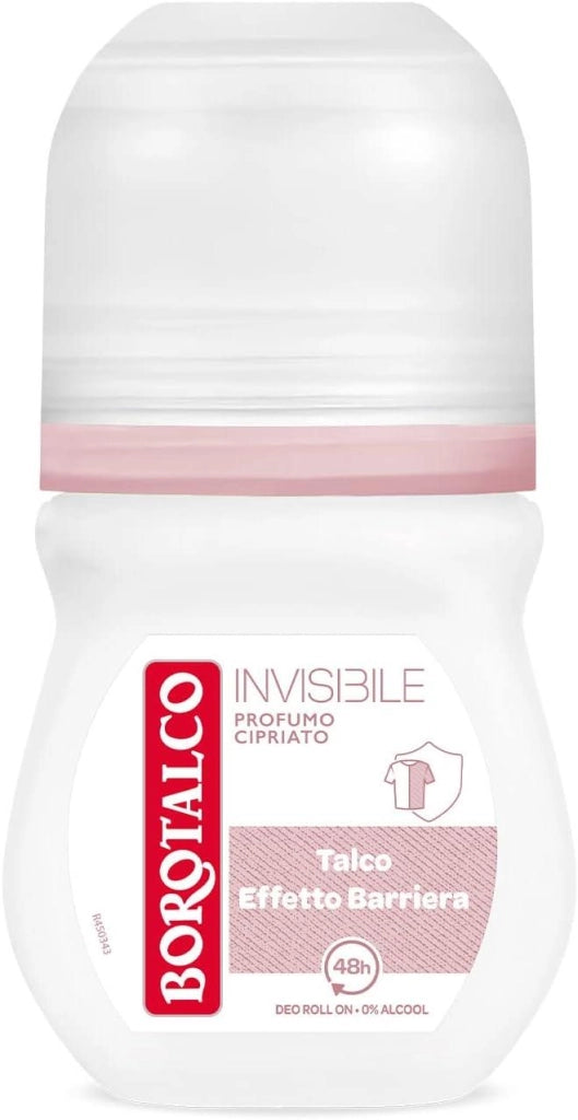 BOROTALCO ROLL-ON 50 ML FORMULA SENZA ALCOOL EFFICACIA FRESCA 48H EFFETTO BARRIERA ROSA