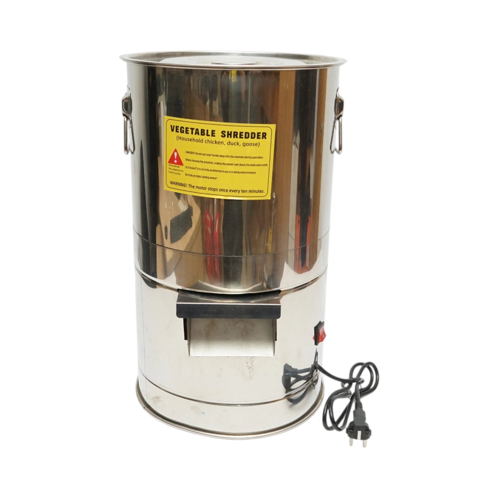 Tritatutto elettrico per scarti vegetali e mangimi, 550W, 220V, ciotola in acciaio inox da 12L, 4 lame incluse.