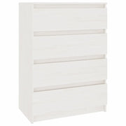 Credenza | Madia | Buffet da pranzo | Armadio da pranzo Bianca 60x36x84 cm in Legno Massello di Pino