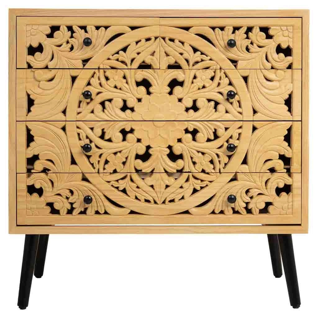 Comò in legno marrone 80x39.5x81