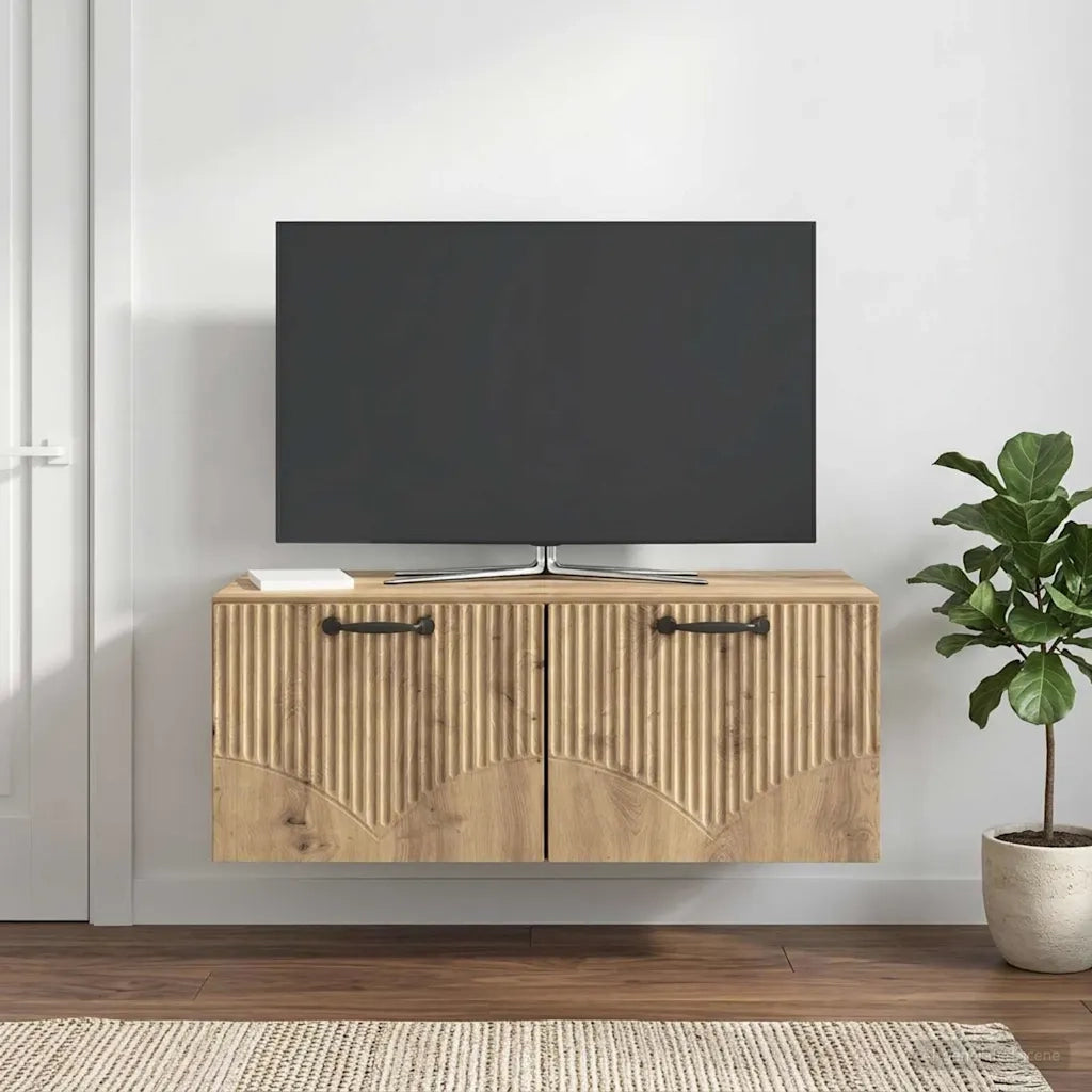 Mobile Porta TV da Muro Rovere Artigianale 78,5 x 41 x 30 cm 899034