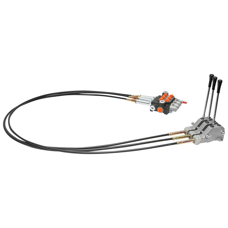 Distributore idraulico a 3 leve, lunghezza cavo 2,5 m pressione 250 bar portata 40 l/min